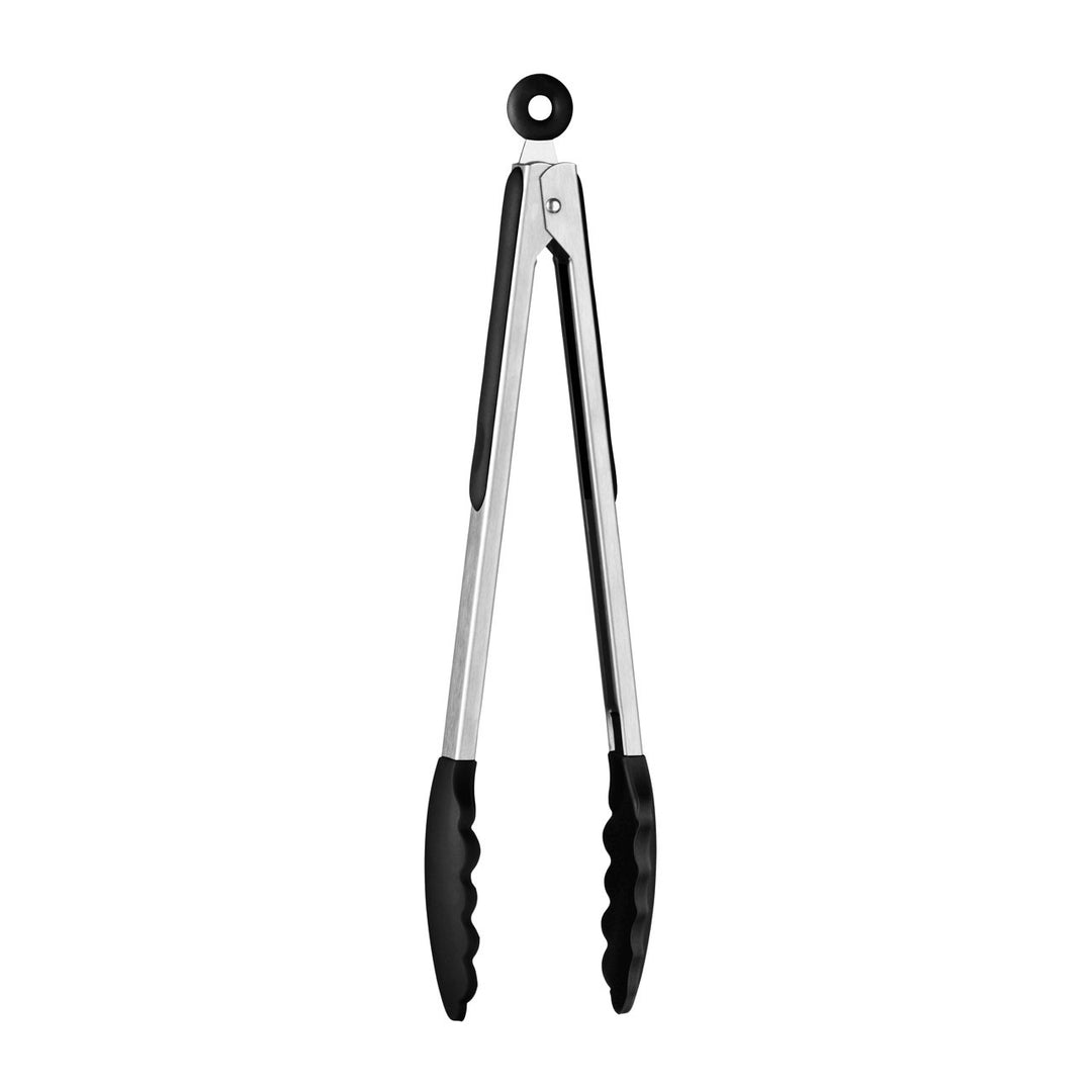 Zing - Silicone/Steel Tongs, Black - Adapt Avenue