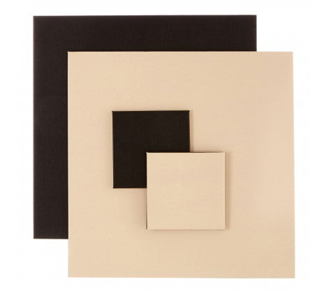 Geome Reverse Black & Cream Placemats And Coasters - Adapt Avenue