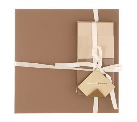 Geome Reverse Cream & Taupe Placemats And Coasters - Adapt Avenue