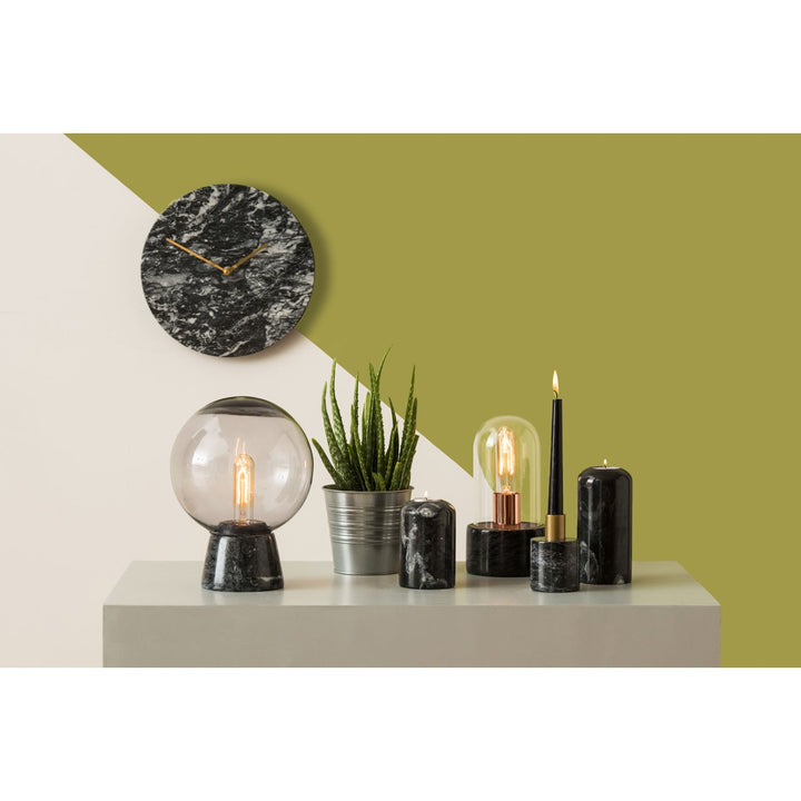 Lamonte Large Black Marble Candle Holder