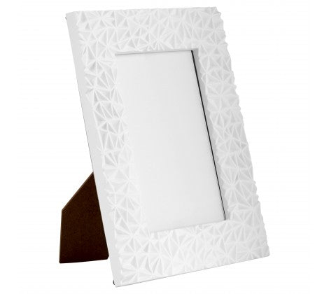 Geo 4 x 6" (10 x 15cm) White Photo Frame - Adapt Avenue