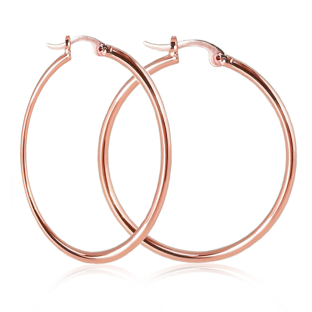 Rose Gold Hoop Earrings - Adapt Avenue